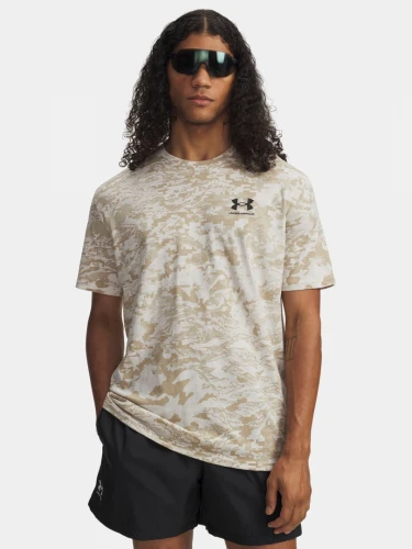 Pánské triko Under Armour UA ABC CAMO SS - tmavě béžové