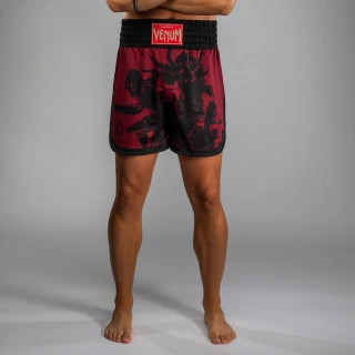 Pánské Boxerské šortky Venum x Assassin’s Creed Shadows - burgury/černé