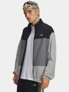 Pánská bunda Under Armour Icon Woven Track FZ - šedá