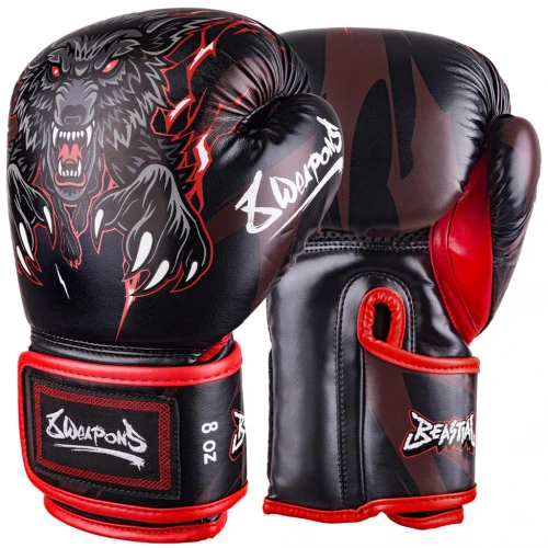 8 WEAPONS Dětské Boxerské rukavice Beastial Wolf - černo/červené