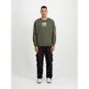 Další: Alpha Industries Pánská mikina Satin Logo - tmavě zelená