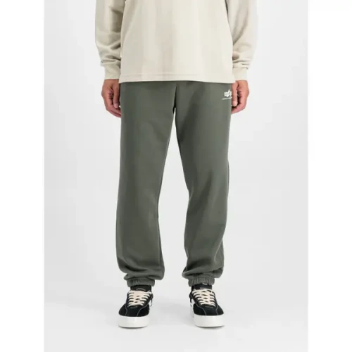 Alpha Industries Pánské tepláky Basic Small Logo - tmavě zelené