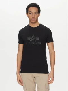 Alpha Industries Pánské tričko Basic Big Logo Carbon T - černo/černé