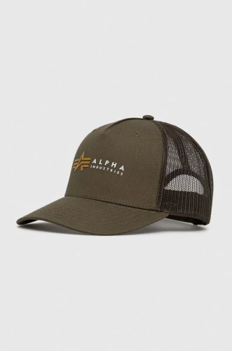 Alpha Industries Kšiltovka Alpha Label Trucker - tmavě zelená