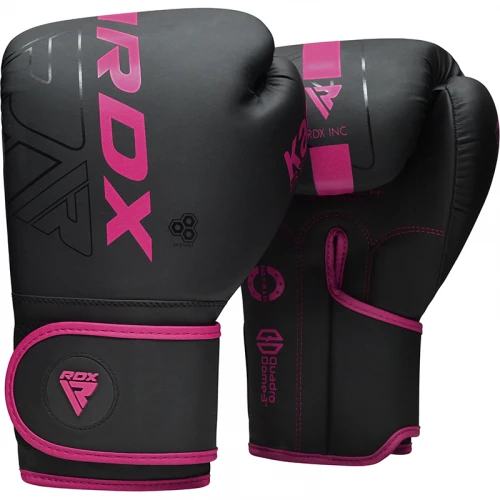 RDX Dětské Boxerské rukavice F6 Kara - černo/růžové