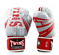 Boxerské rukavice TWINS Fantasy - červená/bílá