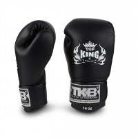 Top King Boxing kožené boxerské rukavice Ultimate - černá