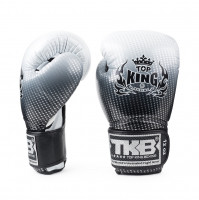 Top King Boxing Top King kožené boxerské rukavice Super Star - stříbrná