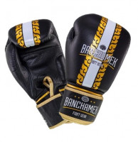Kožené boxerské rukavice Buakaw Banchamek Striker  - černá/zlatá