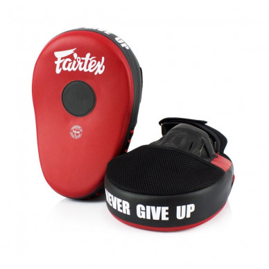 Fairtex velké  boxerské lapy - syntetická kůže - červená barva