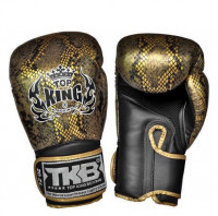 Top King Boxing Top King kožené boxerské rukavice Air Super Snake - černá/zlatá