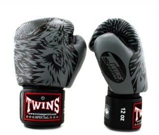 Twins Wolf FBGVL3-50 Boxerské rukavice - černá/šedá