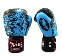 Twins Wolf FBGVL3-50 Boxerské rukavice - světle modrá/černá