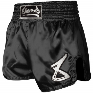 8 WEAPONS Muay Thai trenky Strike - černá/stříbrná