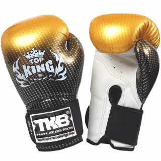 Top King Boxing Top King kožené boxerské rukavice Super Star - zlatá