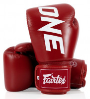 Boxerské rukavice Fairtex ONE Limited - červená barva