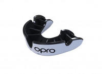 OPRO Silver chrániče zubů - bílá/černá barva