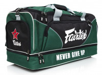 Velká taška Fairtex NEVER GIVE UP - zelená/černá