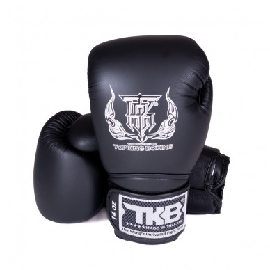 Top King Boxing Top King kožené boxerské rukavice Super AIR Single Tone  - černá
