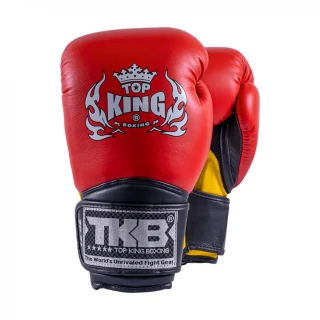 Top King Boxing Top King kožené boxerské rukavice TKBGSA  Super AIR  - červená/žlutá