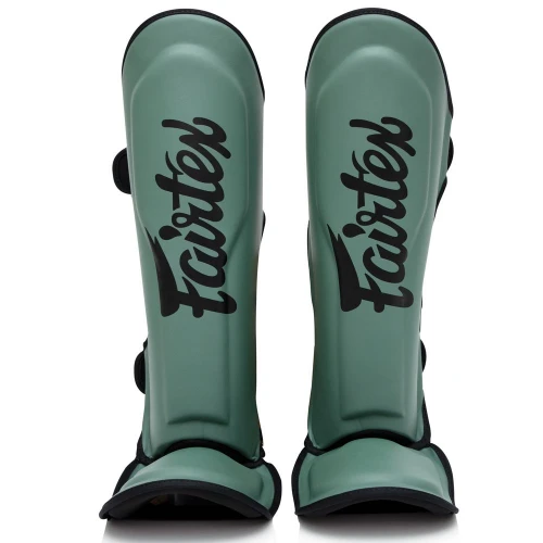Chrániče holení s nártem Fairtex - Booster FXB-SG - zelená