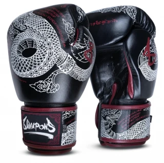 Boxerské rukavice 8 WEAPONS, Sak Yant Naga, černé