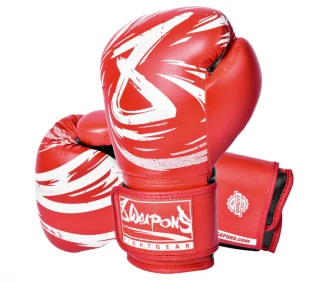 Boxerské rukavice 8 WEAPONS "Strike", červeno-bílé