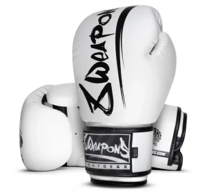 Boxerské rukavice 8 WEAPONS, Unlimited 2.0, bílo-černé