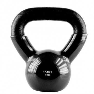 Kettlebell pokrytý vinylem HMS KNV06 6 kg, černý