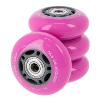 PU kolečka s ložisky NILS EXTREME 64x24mm ABEC 7 růžové