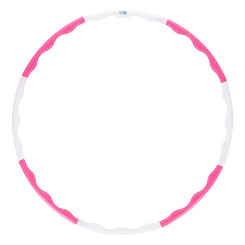 Hula hoop obruč ONE Fitness HHP090 růžovo-bílá 90 cm
