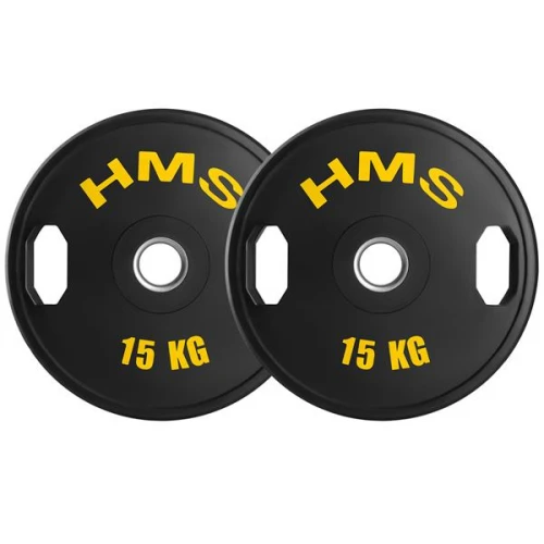 Sada pogumovaných olympijských kotoučů HMS TOG15 2 x 15 kg