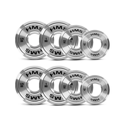Sada ocelových olympijských kotoučů HMS TOS 2 x 0,25 - 1,25 kg (6 kg)