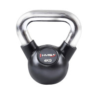 Vinylový kettlebell s chromovaným úchopem HMS KGC 4 kg