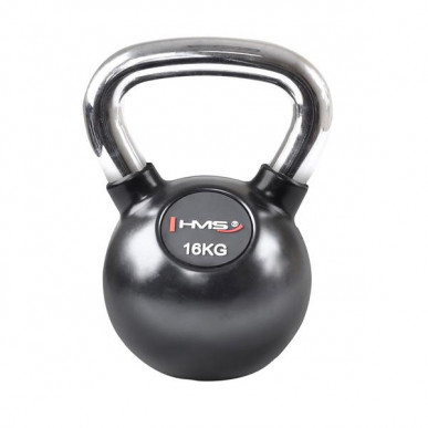 Vinylový kettlebell s chromovaným úchopem HMS KGC 16 kg