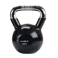 Kettlebell s chromovaným úchopem HMS KTC 20 kg černý