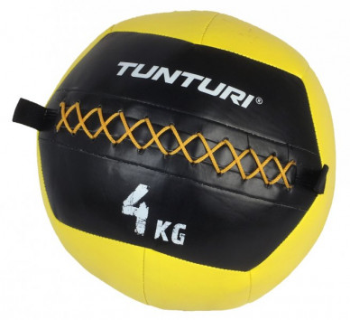 Míč pro funkční trénink TUNTURI Wall Ball - žlutý 4 kg