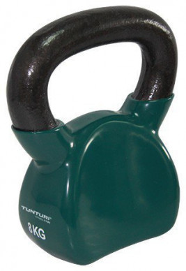 Kettlebell litinový ve vinylu TUNTURI 8 kg zelený