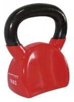 Kettlebell litinový ve vinylu TUNTURI 10 kg červený