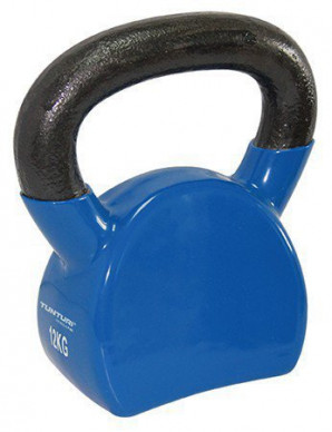 Kettlebell litinový ve vinylu TUNTURI 12 kg modrý