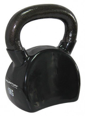 Kettlebell litinový ve vinylu TUNTURI 16 kg černý