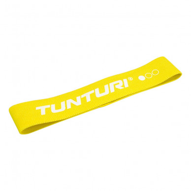 Odporová guma textilní TUNTURI Resistance Band - lehká žlutá