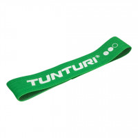 Odporová guma textilní TUNTURI Resistance Band - střední zelená