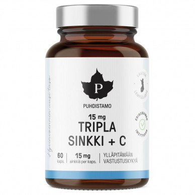 Triple Zinc 15mg + Vitamin C 60 kapslí