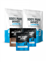 AKCE 2x BioTech 100% Pure Whey Lactose Free 454 g + 3x Iso Whey Zero 25 g