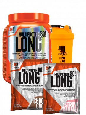 AKCE Extrifit Long 80 Multiprotein 1000g + ZDARMA šejkr a 2x Long 80 Multiprotein 30g