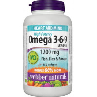 WEBBER NATURALS OMEGA 3-6-9 EXTRA STRENGHT 150 TABLETY
